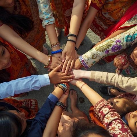 colorful playful get together party invitation